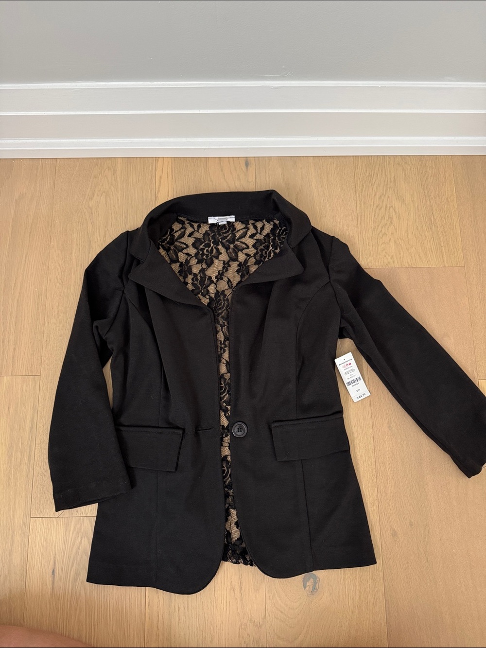 Ardene Black Blazer with Lace Lining